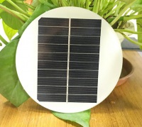 5V 1.4W Circle Round Mono Glass Laminated Solar Panel