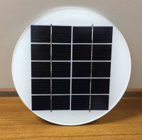 5V 2W 158MM Diameter Round Circle Round Mono Glass Laminated Solar Panel