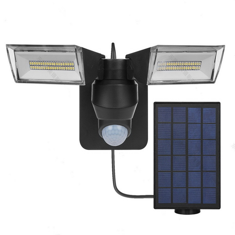 Outdoor Double-headed Square Solar Motion Sensor Wall Lights