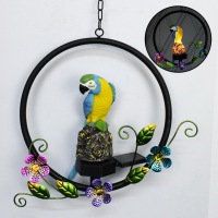 Solar Power LED Light Bird Parrot Lamp Hanging Night Lights for Outdoor Garden Path Ornament