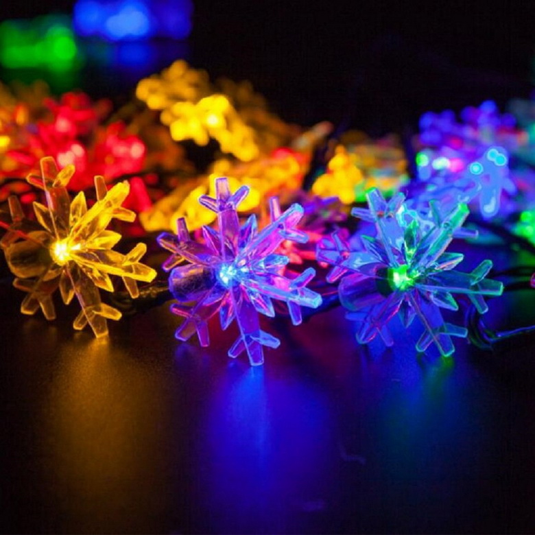 30LED 6.5M Snowflake Solar String Lights