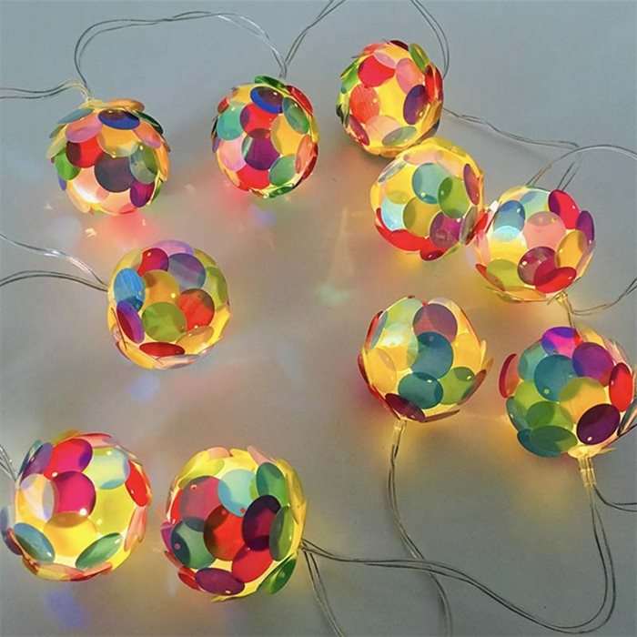 Christmas Flower Ball String Lights