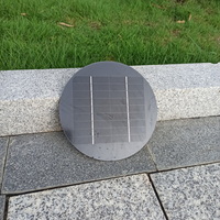 4.5W 9V Solar Cell Monocrystalline Small Mono Full Black Glass Customized Shape Circle Round Framele