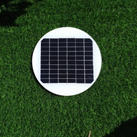 15v Round Custom Solar Panel Monocrystalline Mono Solar Cell Glass Power PV Photovoltaic Circle 4 wa