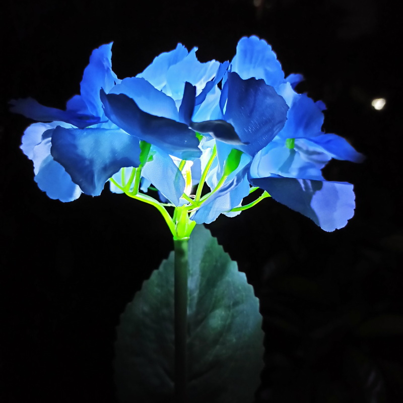 Artificial Blue Flower Light Waterproof Decoration