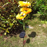 Garden Lights 36 Warm Led String Light 3 Heads Yellow Sunflower