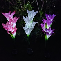 4 Head Artificial Flower Led Garden Lights