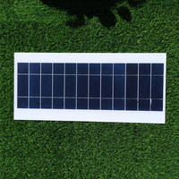 13W Narrow Solar Modules 6V Poly Cell Tempered Glass Laminated Solar Panel For Lamp