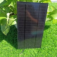 4W 18 volt Full Black Monocrystalline Mono Glass Photovoltaic