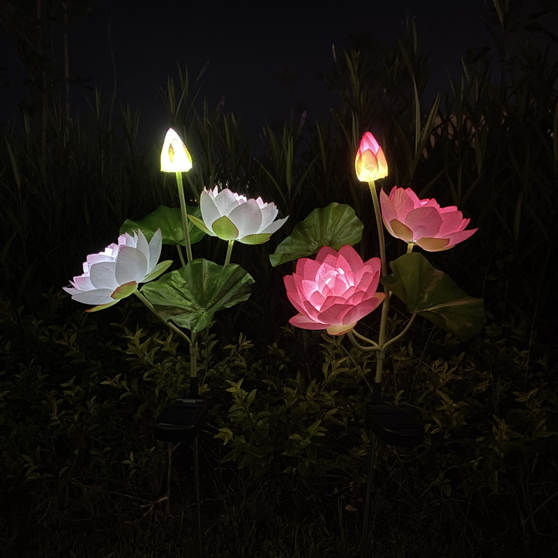 Pathway Solar Lights Artificial Flowers Led Lights