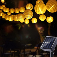 10 LED 3.5M Hanging Solar Lanterns Colorful Warm Light
