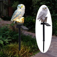 LED Solar Power Garden Light Path Yard Lawn Owl Animal Ornament Lamp