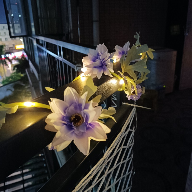 Violet Chinese Peony Decorative Copper String Light