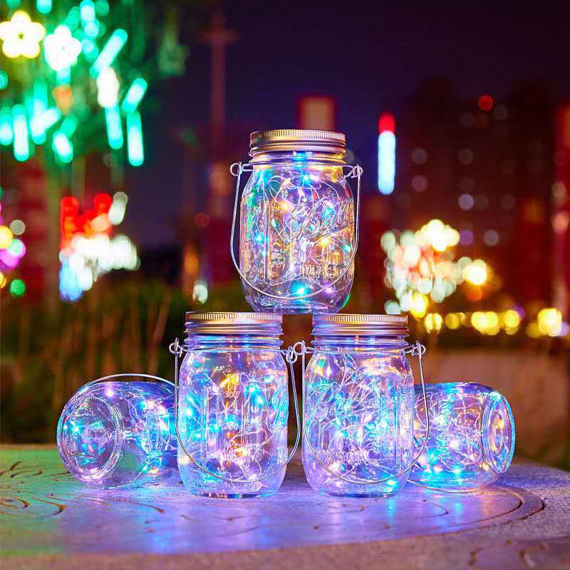20 Led Glass Mason Jar Solar Light