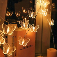 30 Led Outdoor Decorative Solar Energy Powered Rechargeable Garden Butterfly String Lights