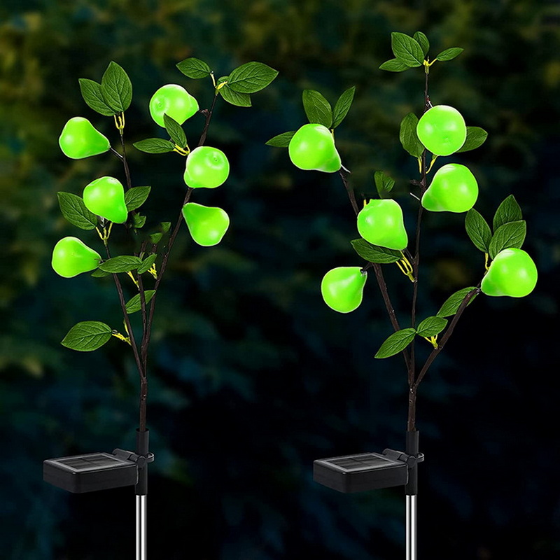 Garden Lights Pathway Decorative 6 Led Solar Pear Tree Lights