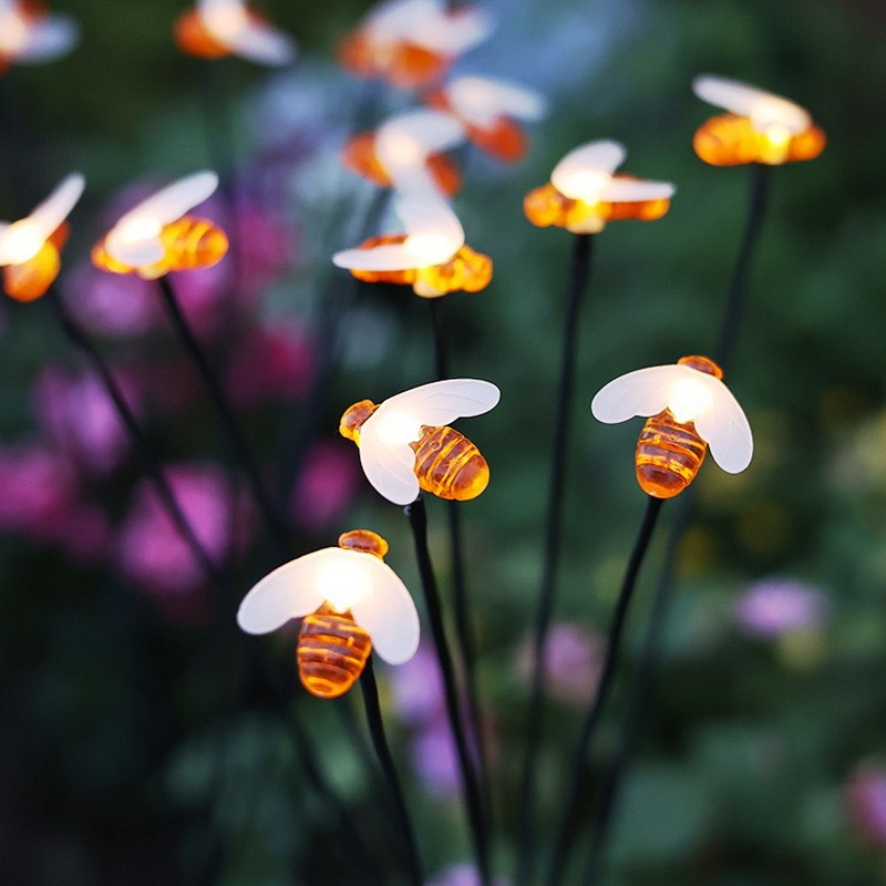 6LED/8LED/10 LED Solar Fire Fly Bee Lights 