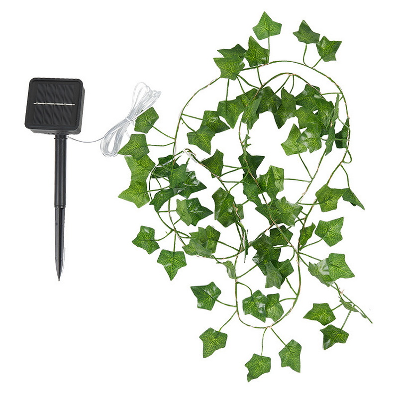 Christmas Solar Light Green Ivy Vine Garden Decorative String Lights