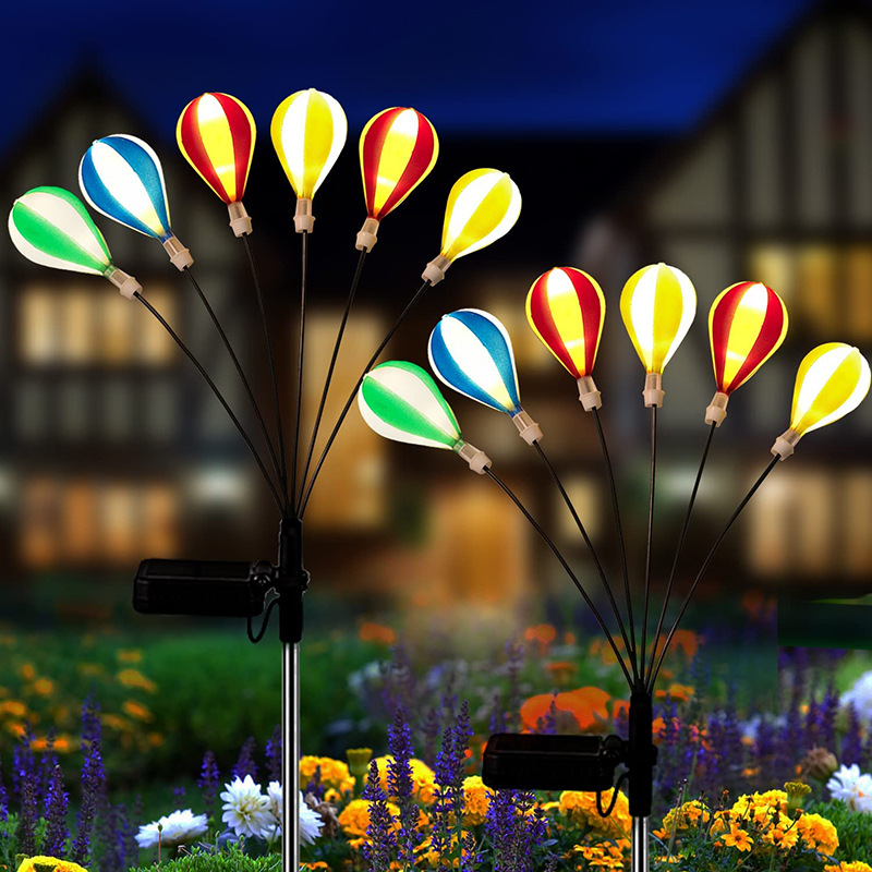 Solar LED Light Balloons Stick Warm 6-Stalk Garden Outdoor Park Lawn Light