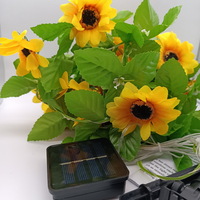 7M 50 Led Solar Lights Outdoor Sunflower Garden Light
