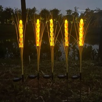 LED Yellow Wheat Stake Lights IP54 Waterproof Automatic-On Warm White