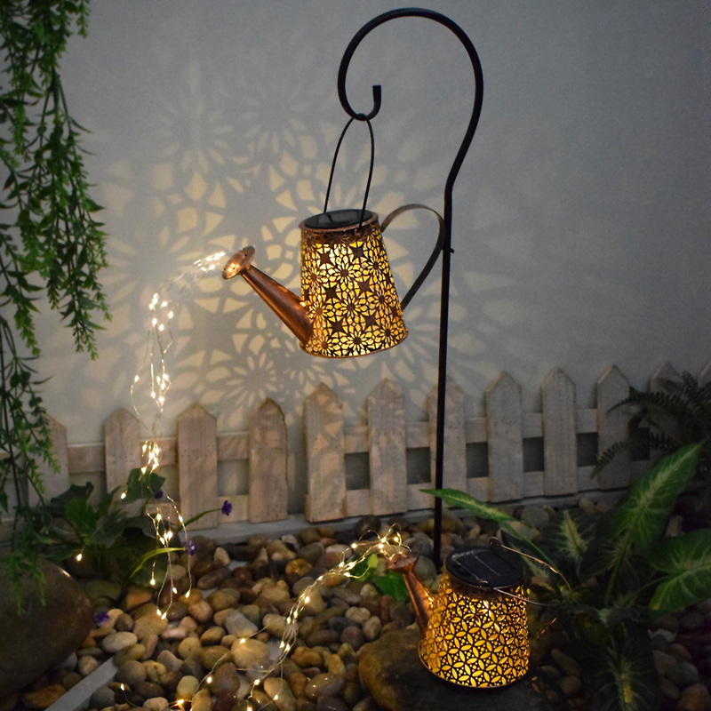 36pcs Wam Outdoor Solar Kettle Shower Lights White LED Copper Wire String Light