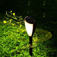 Solar Garden Light with Music Dual Color Animal Sounds Musical Led Music Light