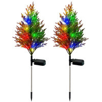 Colorful LED Rechargeable Solar Lights Outdoor Tree Stand for Christmas