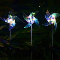 Waterproof Laser Colorful Windmills Solar Led Outdoor Light