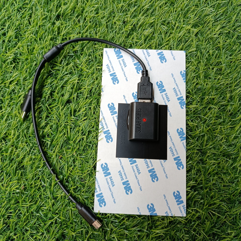 2.2W 6V Monocrystalline Solar Panel Charger PV Solar Panels with 5V USB & TYPE C Cable