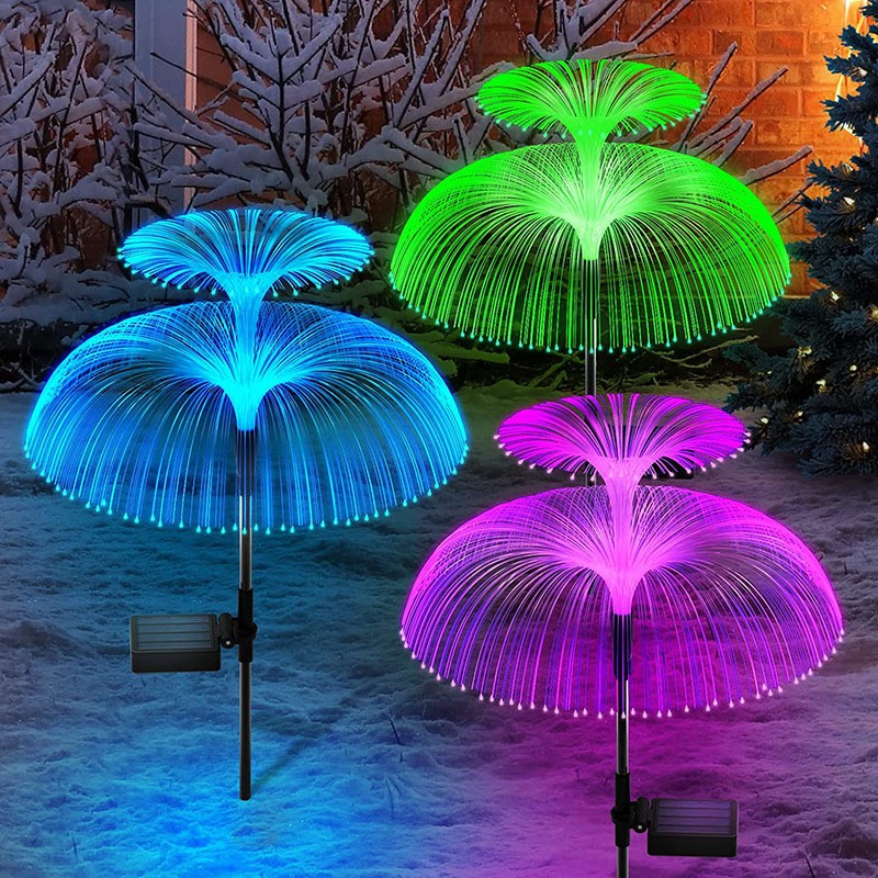Solar Powered 7-Color RGB LED Jellyfish Garden Lights IP54 Waterproof