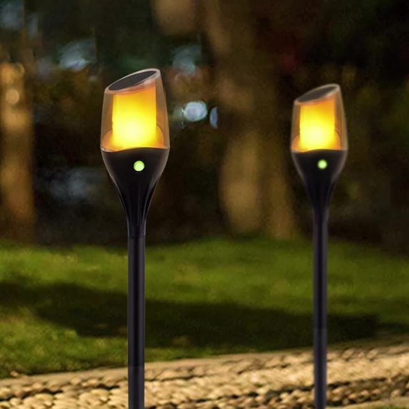 Outdoor Waterproof Rechargeable 12Led Flame Effect Lamp Led Solar Lights
