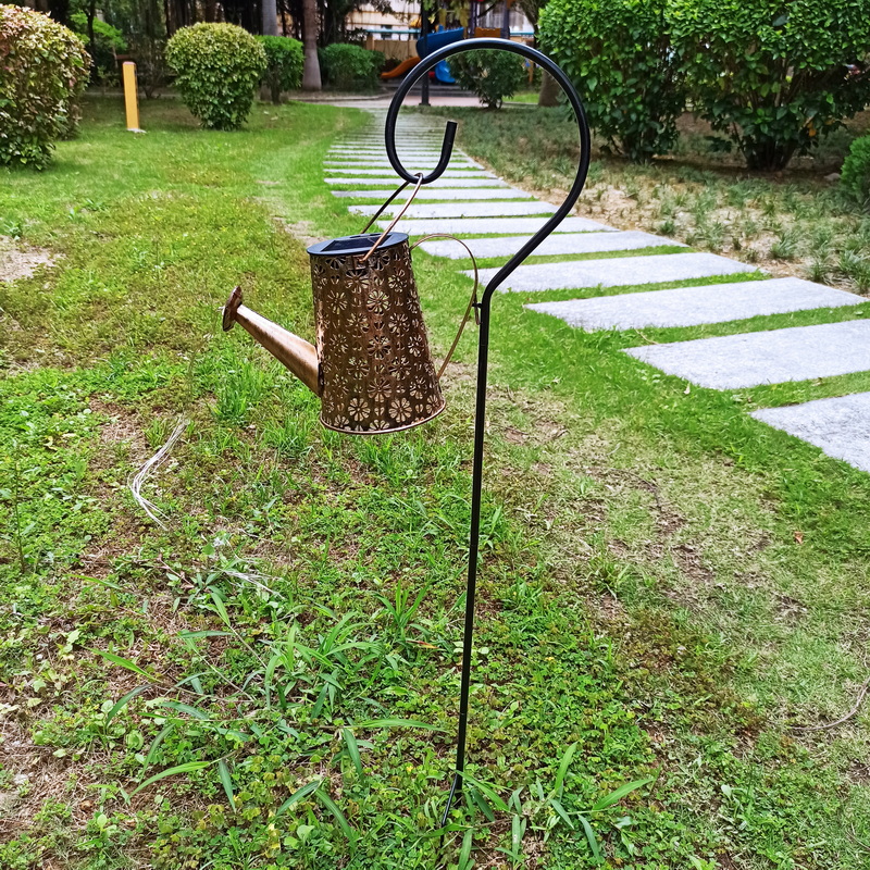 Cooper Wire Led Garden Watering Can Lamp with Lights Solar Powered Watering Can Light