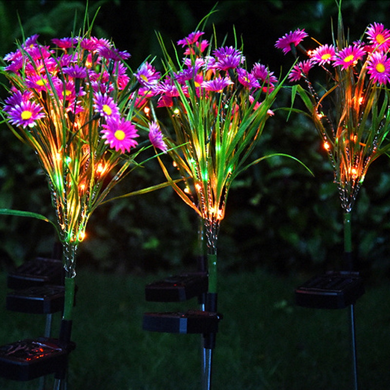 Luminous Flowers Powered by Solar Energy Garden Decorative Flower Lights