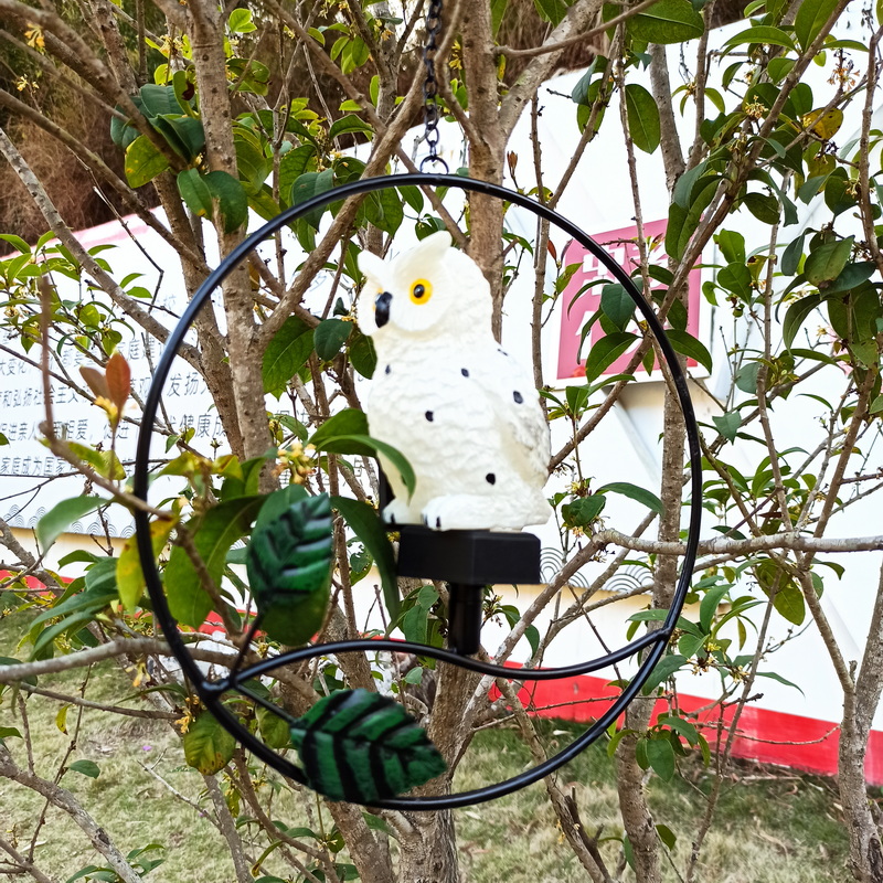 Pendant Yard Solar Charging Owl Outdoor Rechargeable Lamp Solar Powered Bird Lights
