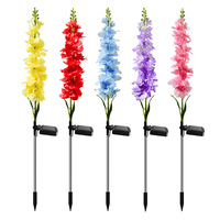 Outdoor Hyacinth Flower Garden Lights With Solar Recharge