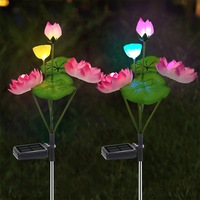 Landscape Decorative Led Garden Light Outdoor Light Artificial Lotus Flower for Garden