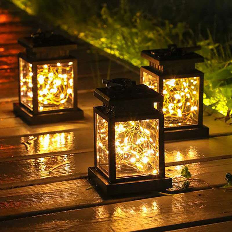 30Led Warm White Copper Wire String Landscape Lamp for Pathway Yard Decor