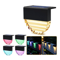 Waterproof House Mini Warm Led Deck Stair Lamp Outdoor Wall Mount Solar Light