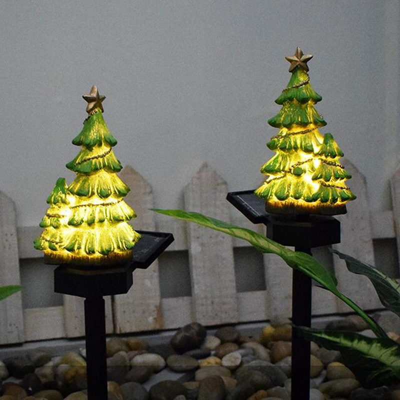 Led Mini Christmas Holiday Tree Stand Light Rechargeable Solar Lights Warm White Xmas Tree Lights