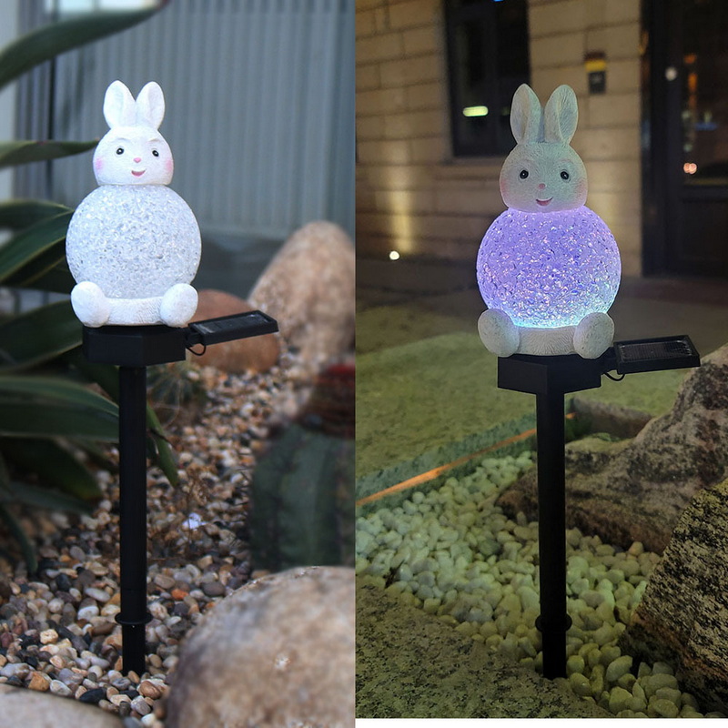 Lamp Christmas Rabbit Decorations for Walkway Fence & Office Landscape Outdoor Lighting