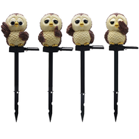 China Factory Price Lovely Little Owl Waterproof LED Solar Lamp Outdoor Garden Solar Light