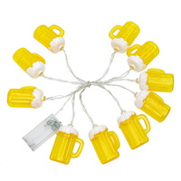 Plastic Mug Warm Led String Decorative House Room Led String Light Beer Bottle Christmas Lights