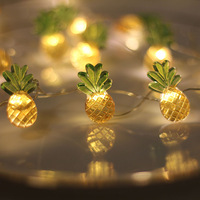30Led Mini Transparent Yellow Plastic Fruits Cooper Silver Wire Led Pineapple String Lights