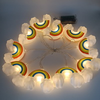 Battery Operated Festival PVC Wire Led String Light for Kids 10 Led Decorative Rain Bow String Light