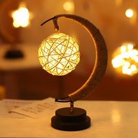 USB Plug & 3 AA Batteries Night Lamp LED Bedroom Bedside Decorative Lighting