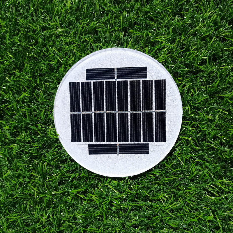 Tempered Glass 5v 1w 110mm Monocrystalline Silicon Solar Round Panels