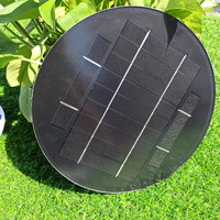 Monocristallino Pv Solar Module Tempered Glass Solar Plate Solar Panel 5w Round 260mm