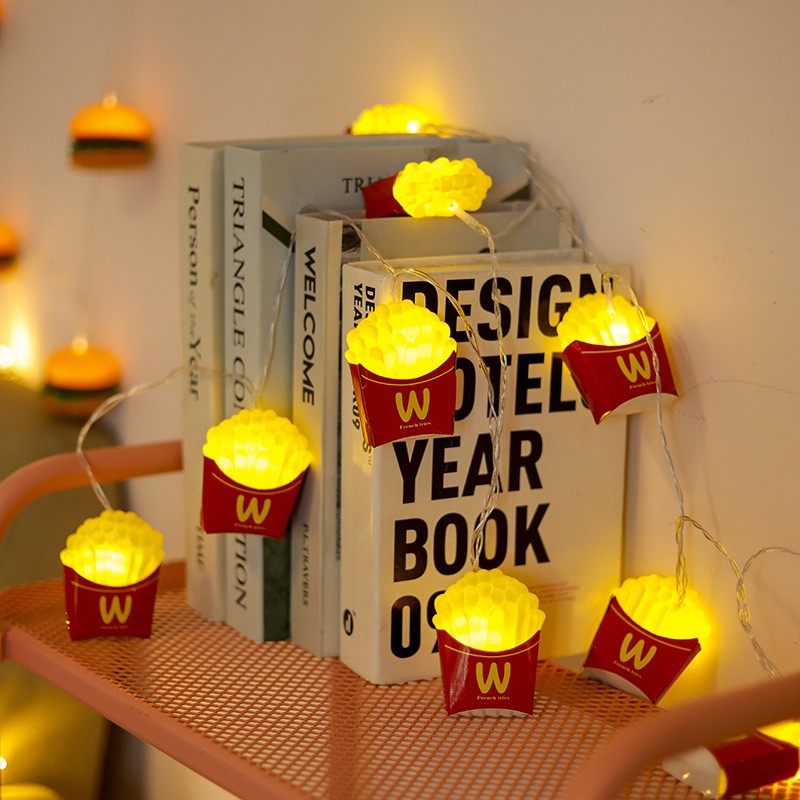 10Led Light From China Xmas Decorations Food Burger Fries Sandwich String Lights