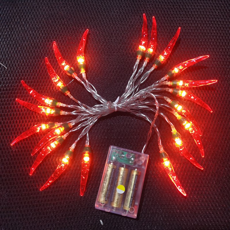 Warm Led String Fairy Light Decorative String Lights 5m 50 Led Multicolor Chili Pepper Lights